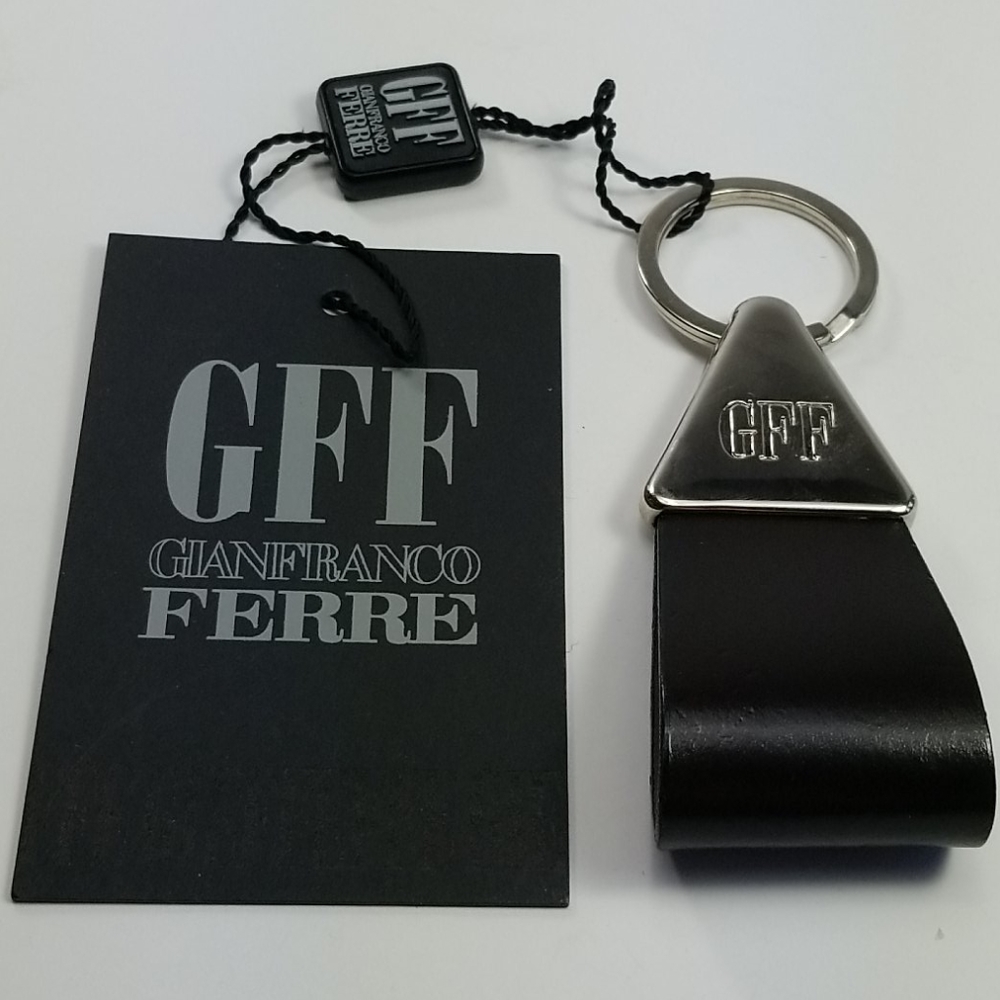 Gianfranco Ferre T/Moro Leather & Metal Keychain